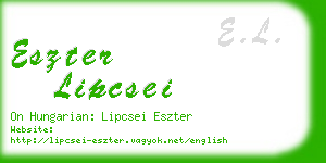 eszter lipcsei business card